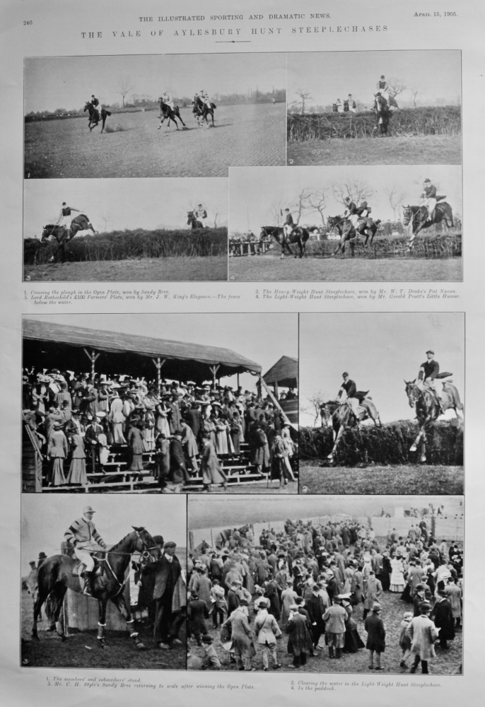 The Vale of Aylesbury Hunt Steeplechases.  1905.