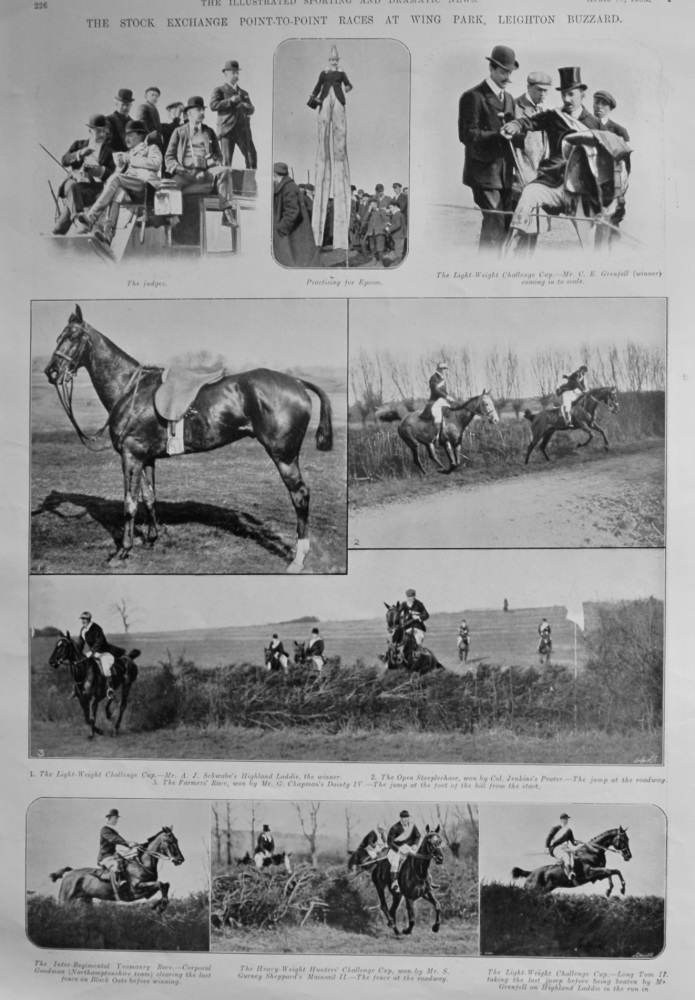 The Stock Exchange Point-to-Point Races at Wing Park, Leighton Buzzard.  1905.