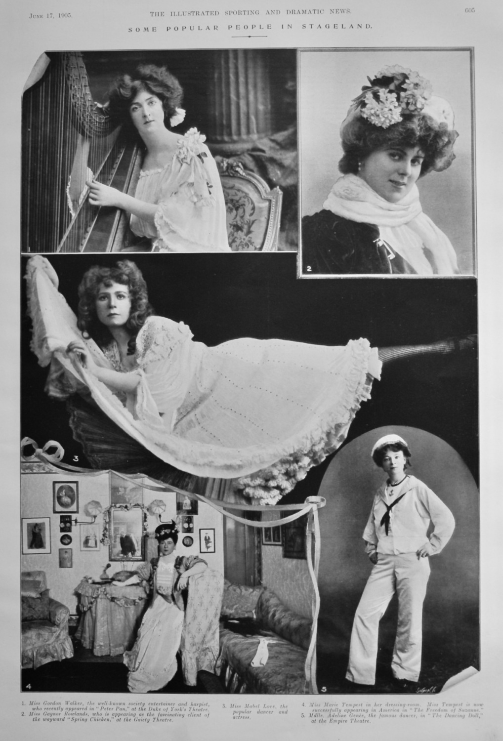 Some Popular People in Stageland.  1905.