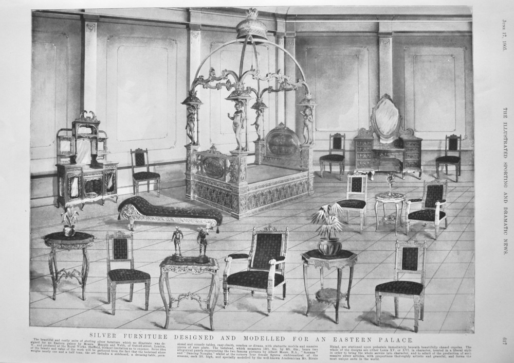 Mappin and Webb, London.  "Silver Furniture Designed and Modelled for an Eastern Palace."  1905.