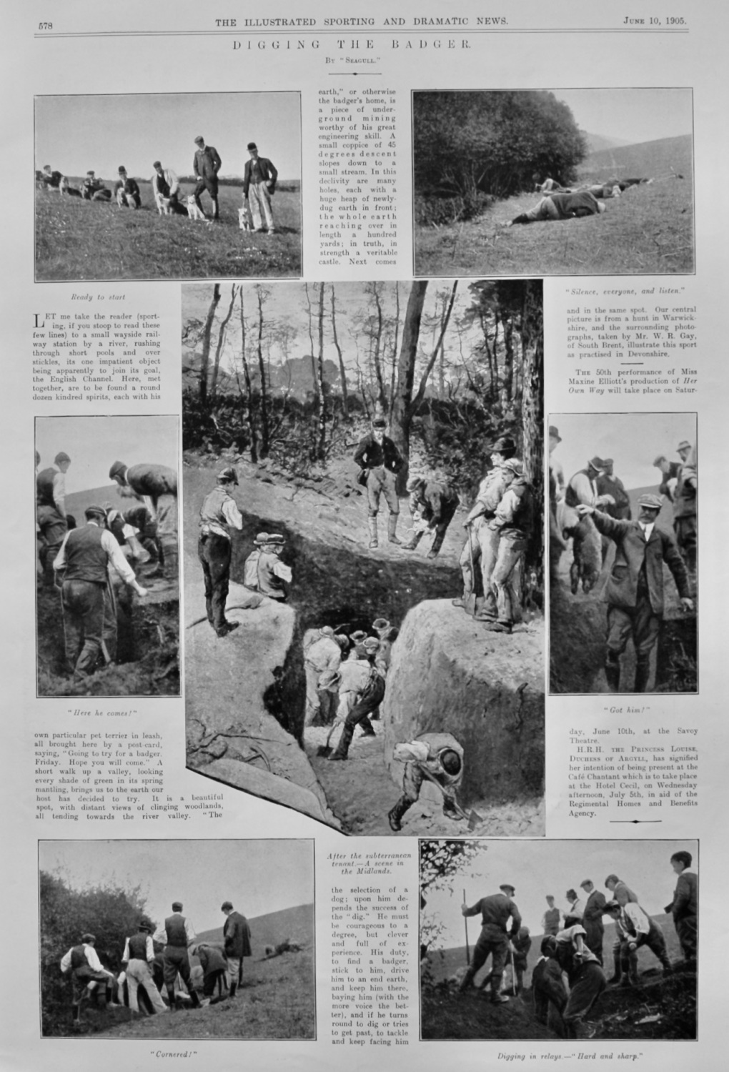 Digging the Badger.  1905.