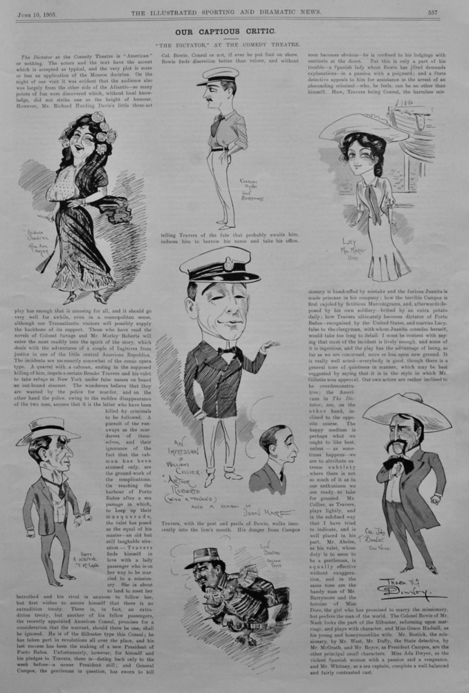 Our Captious Critic.  June 10th, 1905.  "The Dictator," at the Comedy Theatre.  1905.