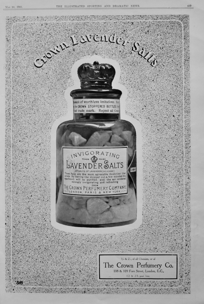 Crown Lavender Salts.  1905.