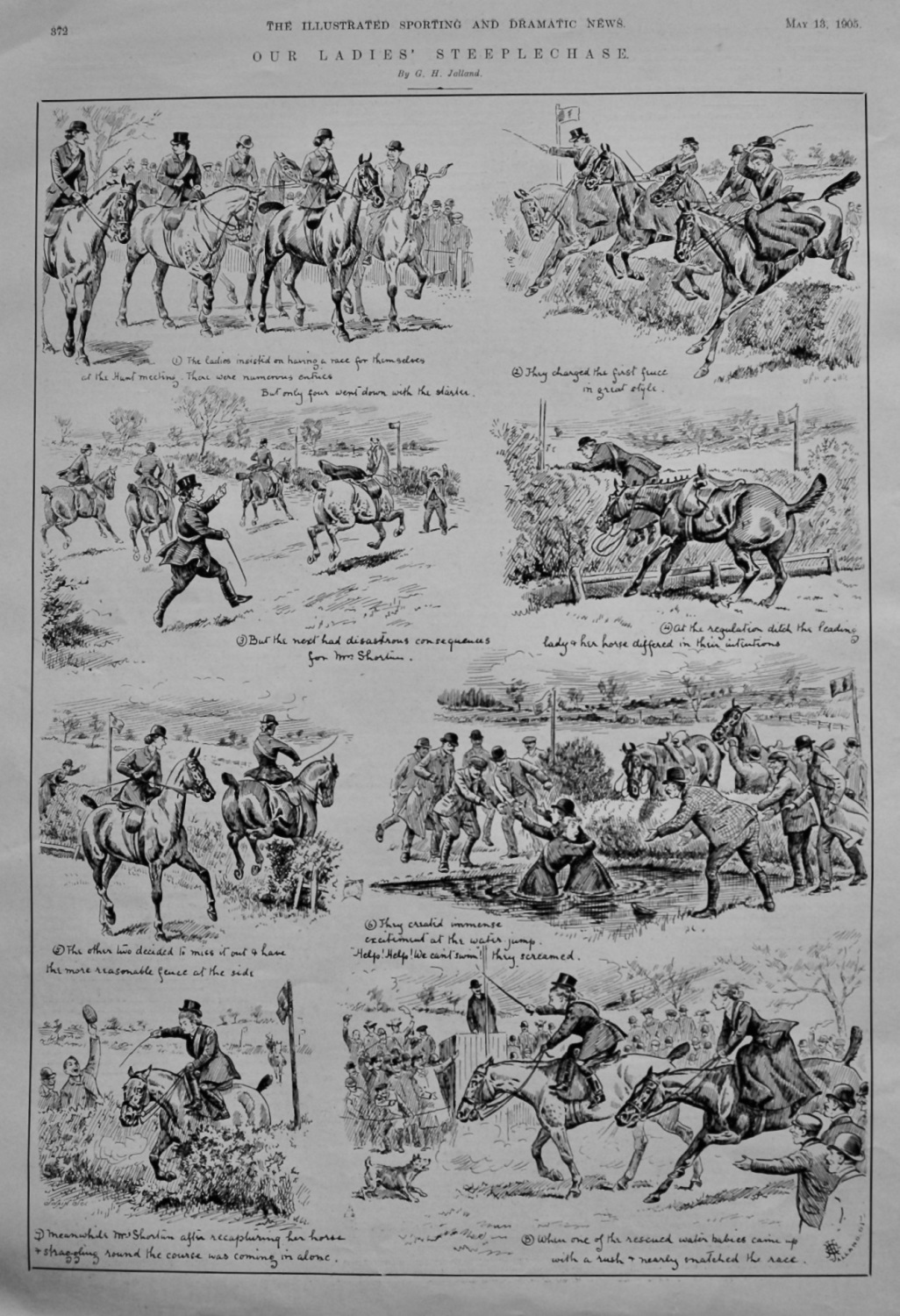 Our Ladies' Steeplechase.  1905.