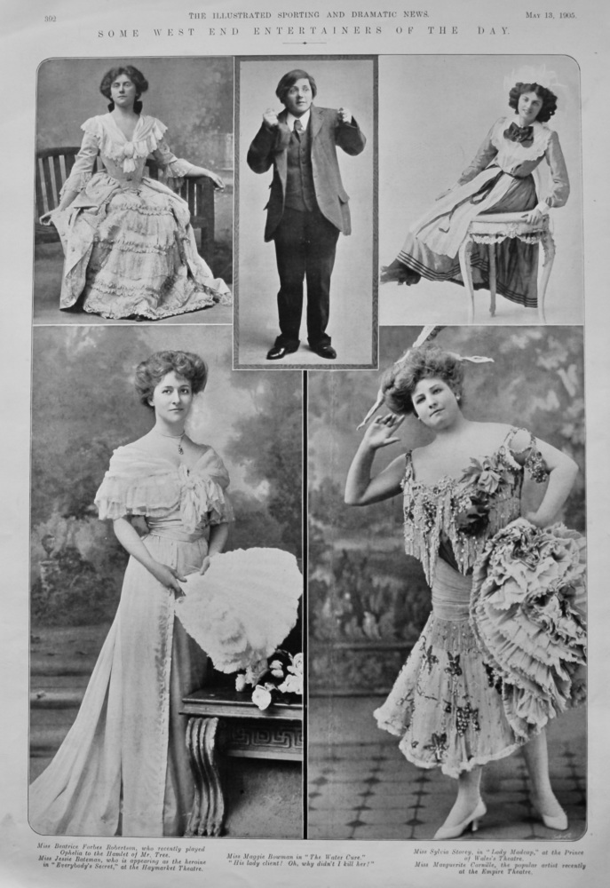 Some West End Entertainers of the Day.  1905.