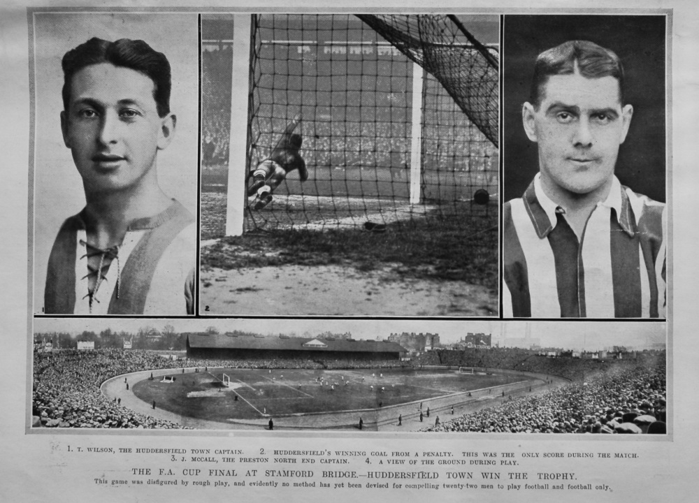 The F.A. Cup Final at Stamford Bridge.- Huddersfield Town win the Trophy.  1922.