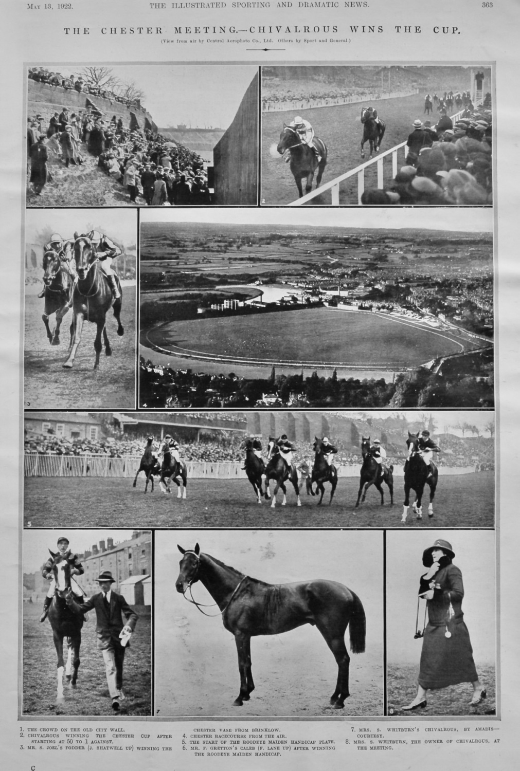 The Chester Meeting.- Chivalrous Wins the Cup.  1922.