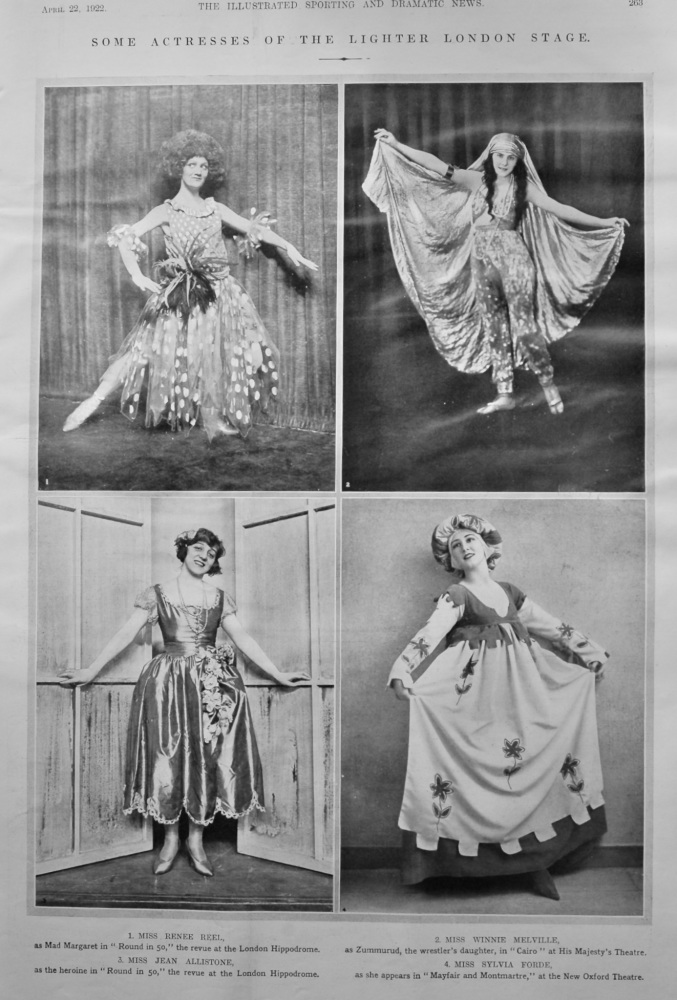 Some Actresses of the Lighter London Stage.  1922.