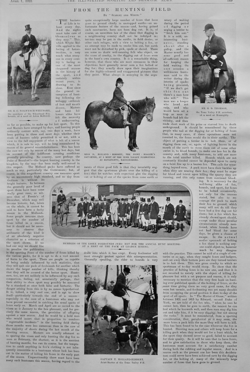 From the Hunting Field.  1922.