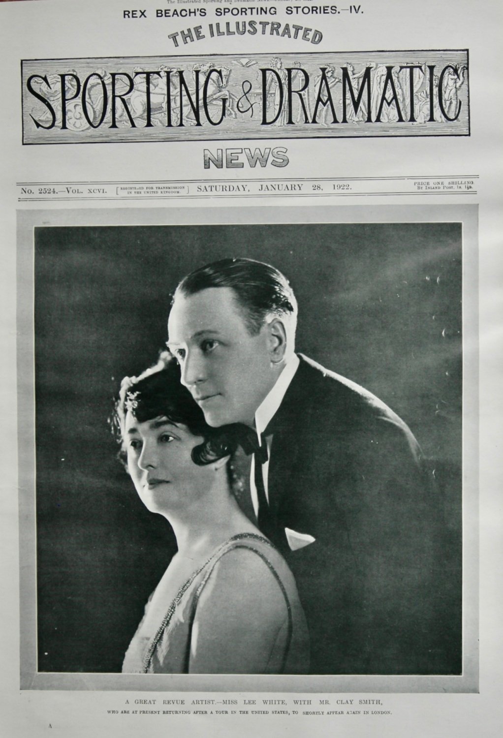 A Great Revue Artist.- Miss Lee White, with Mr. Clay Smith.  1922.