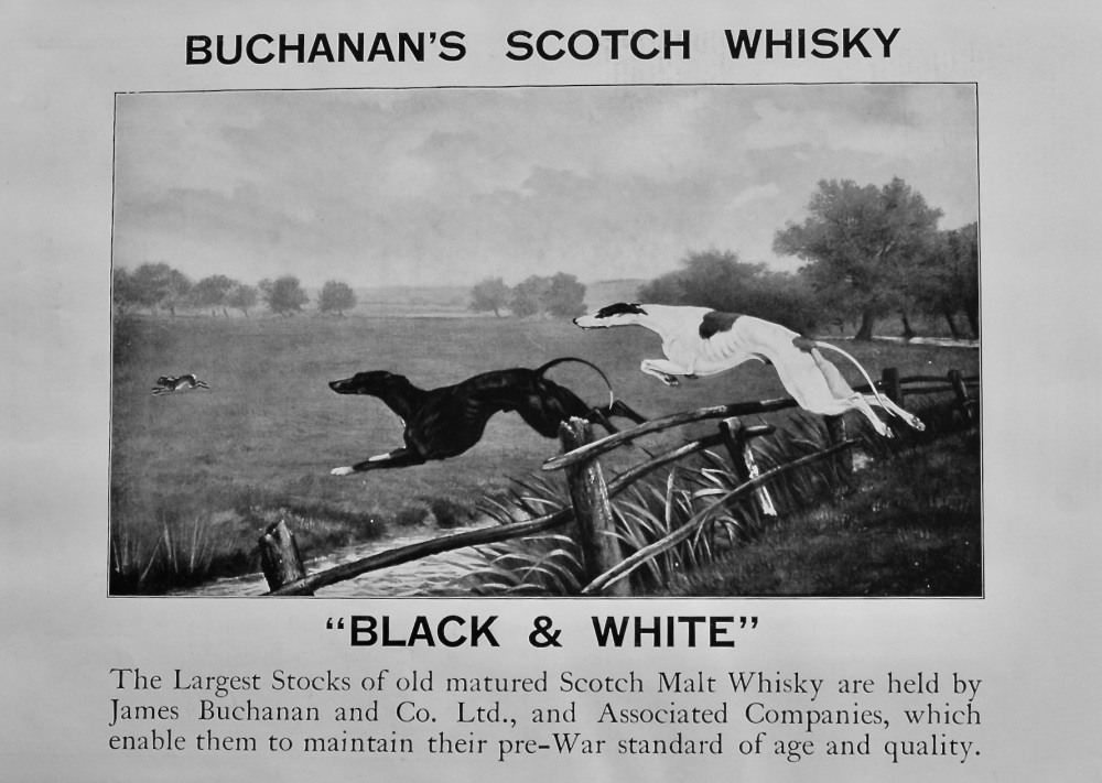 Buchanan's Scotch Whisky.  1922.  "Black & White"