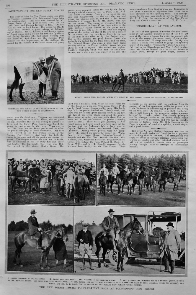 Point-to-Point for New Forest Ponies.  1922.