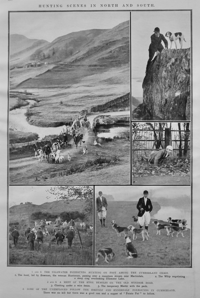 Hunting Scenes in North and South.  1921.