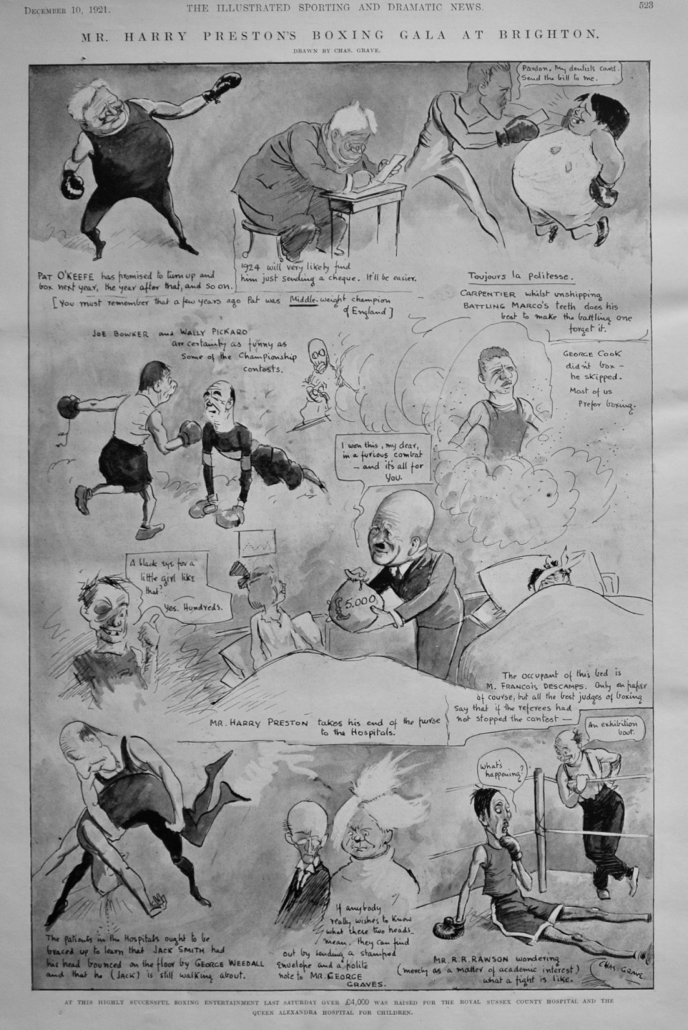 Mr. Harry Preston's Boxing Gala at Brighton.  1921