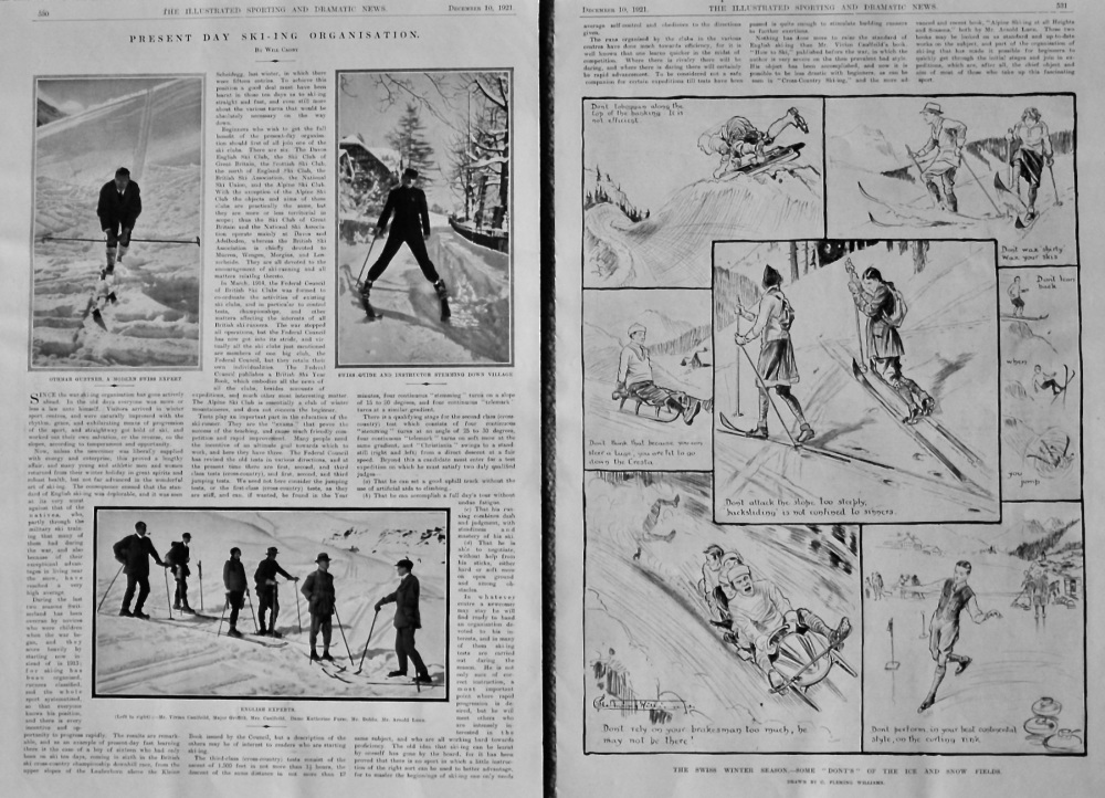 Present Day Ski-ing Organisation.  1921.
