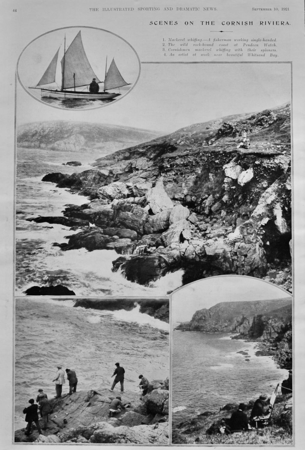 Scenes on the Cornish Riviera.  1921.