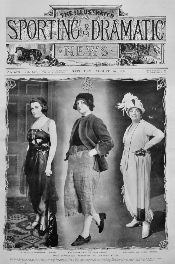 Some Prominent Actresses in Current Plays.  1921.