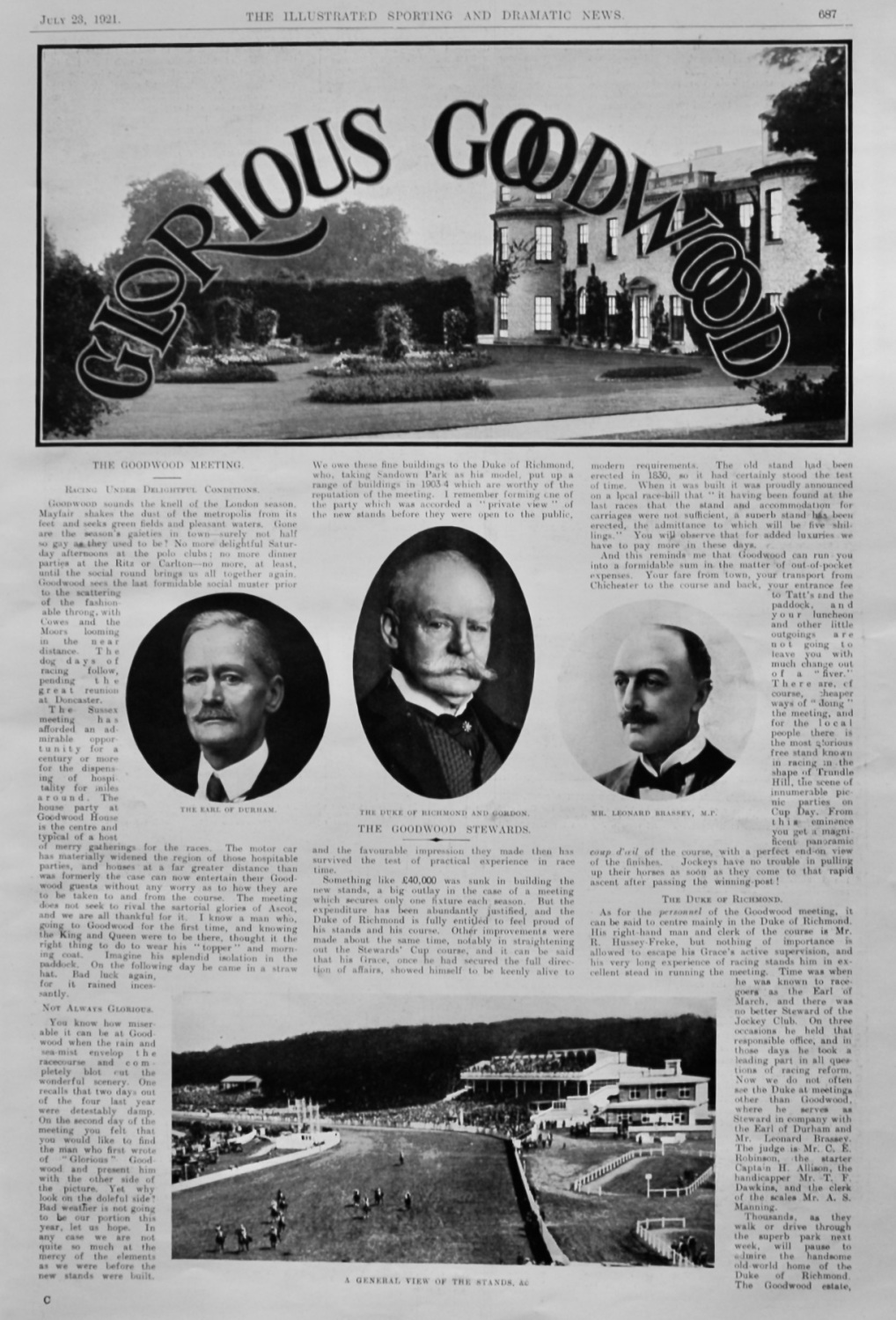 Glorious Goodwood. 1921.