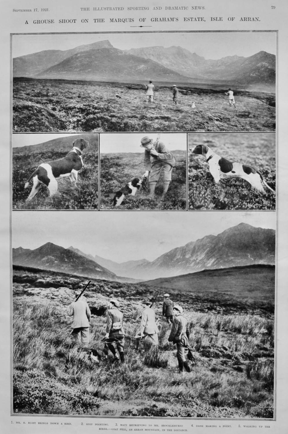 A Grouse Shoot on the Marquis of Graham's Estate, Isle of Arran.  1921.