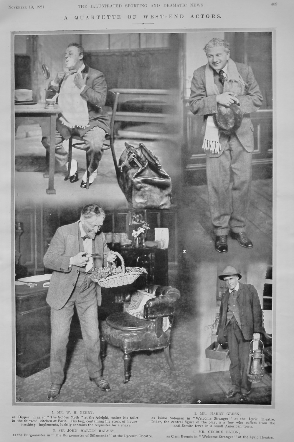 A Quartette of West-End Actors.  1921.