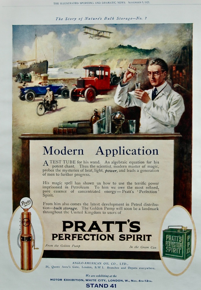 Pratt's Perfection Spirit.  1921.
