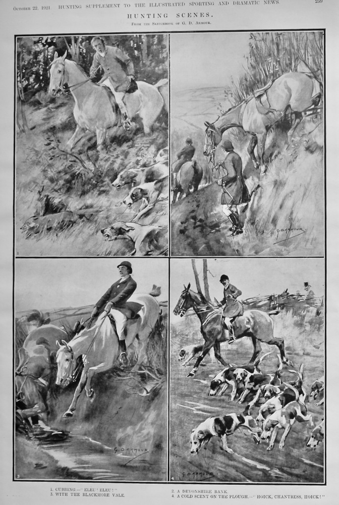 Hunting Scenes.  1921.