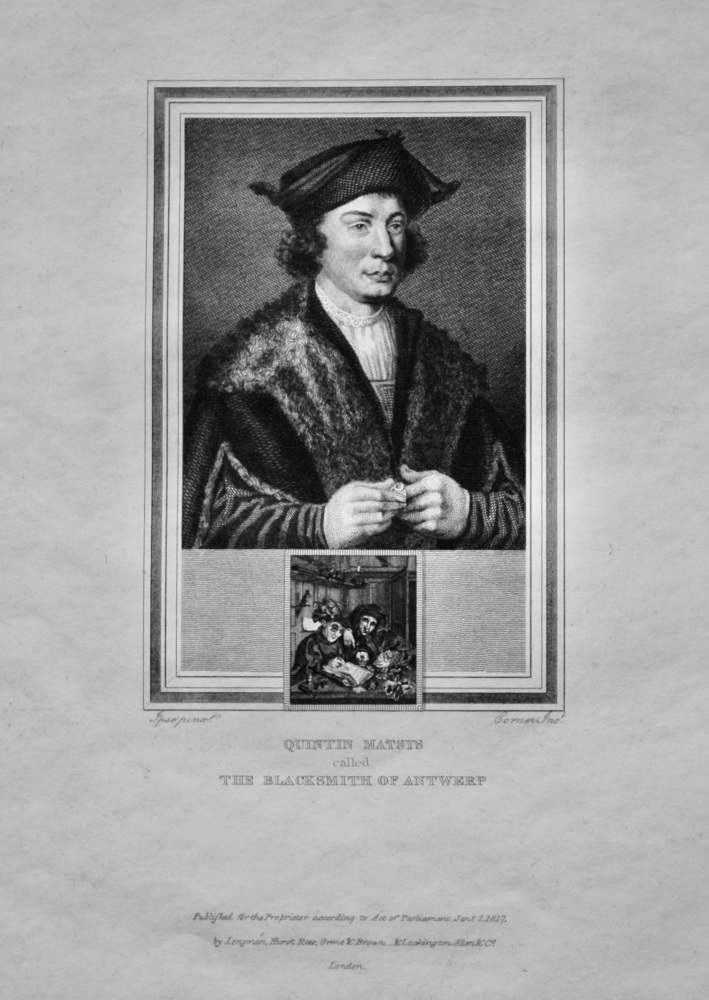 Quintin Matsys  called The Blacksmith of Antwerp.  1825.