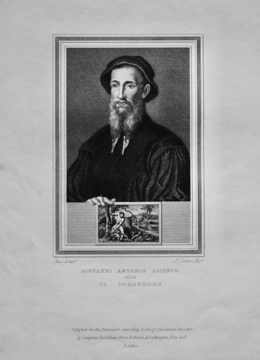 Giovanni Antonio Licinio  called Il Pordenone.  1825.