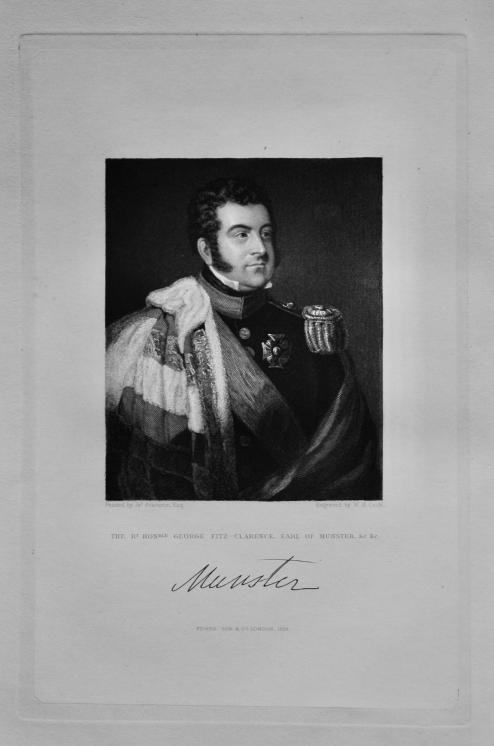 The Right Hon. George Fitz-Clarence,  Earl of Munster. &c. &c.  1833.