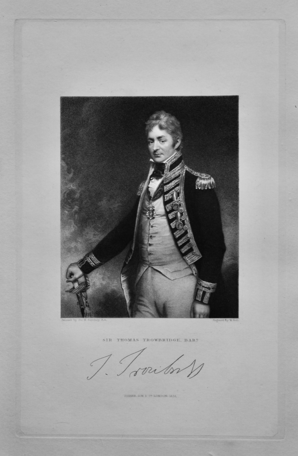 Sir Thomas Trowbridge, Bart.  1833.