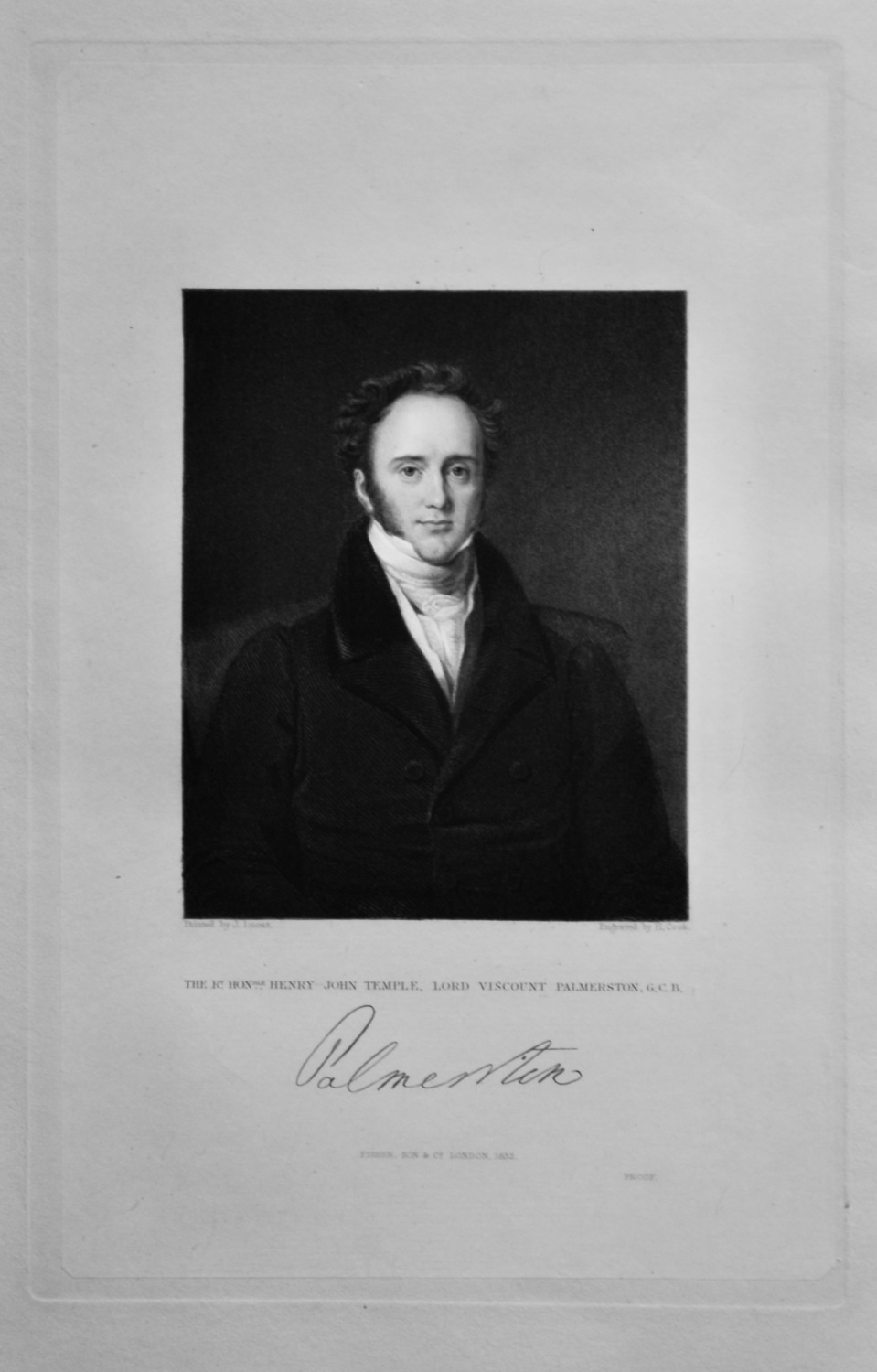 The Right Hon. Henry John Temple, Lord Viscount Palmerston, G.C.B.  1833.