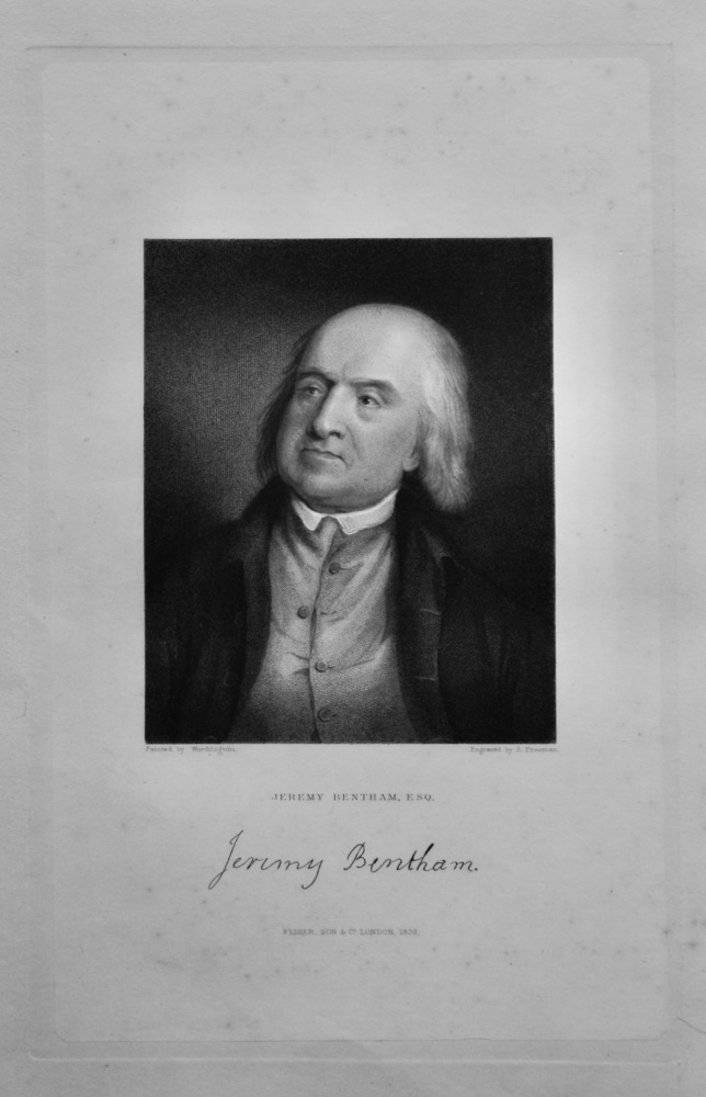 Jeremy Bentham, Esq.  1833.
