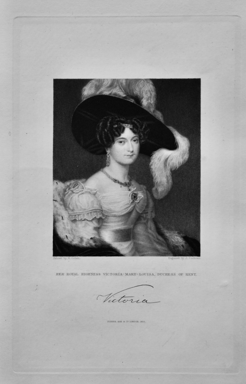 Her Royal Highness Victoria-Mary-Louisa, Duchess of Kent.  1833.
