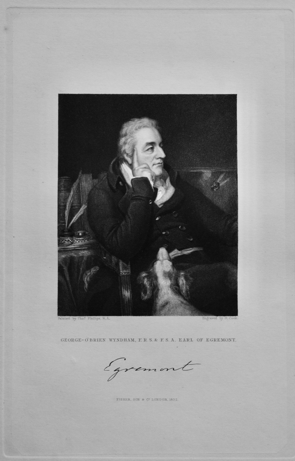 George - O'Brien Wyndham,  F.R.S.  &  F.S.A.  Earl of Egremont.  1833.
