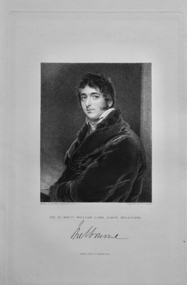 The Right Hon. William Lamb, Baron Melbourne.  1833.