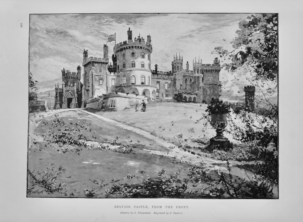 Belvoir Castle, from the front.  1890.