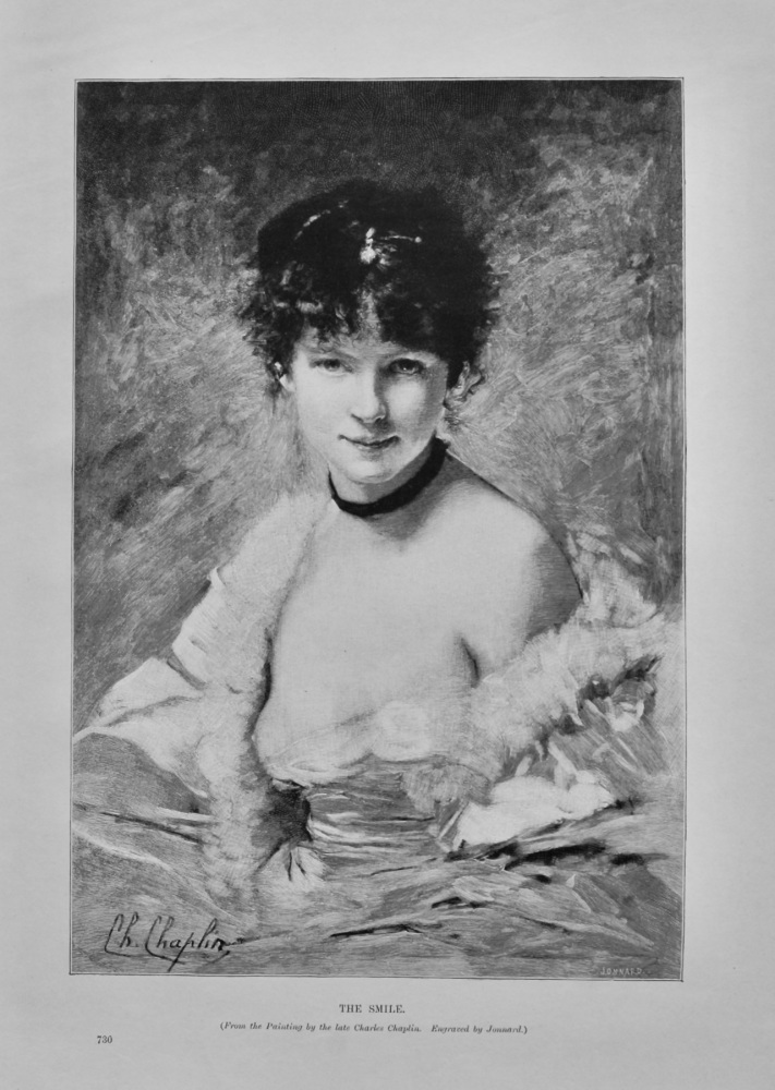 The Smile. (From the painting by the late Charles Chaplin.)  1890.