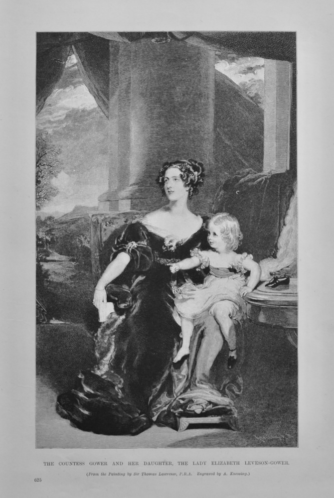 The Countess Gower and Her Daughter, the Lady Elizabeth Leveson-Gower.  1891.
