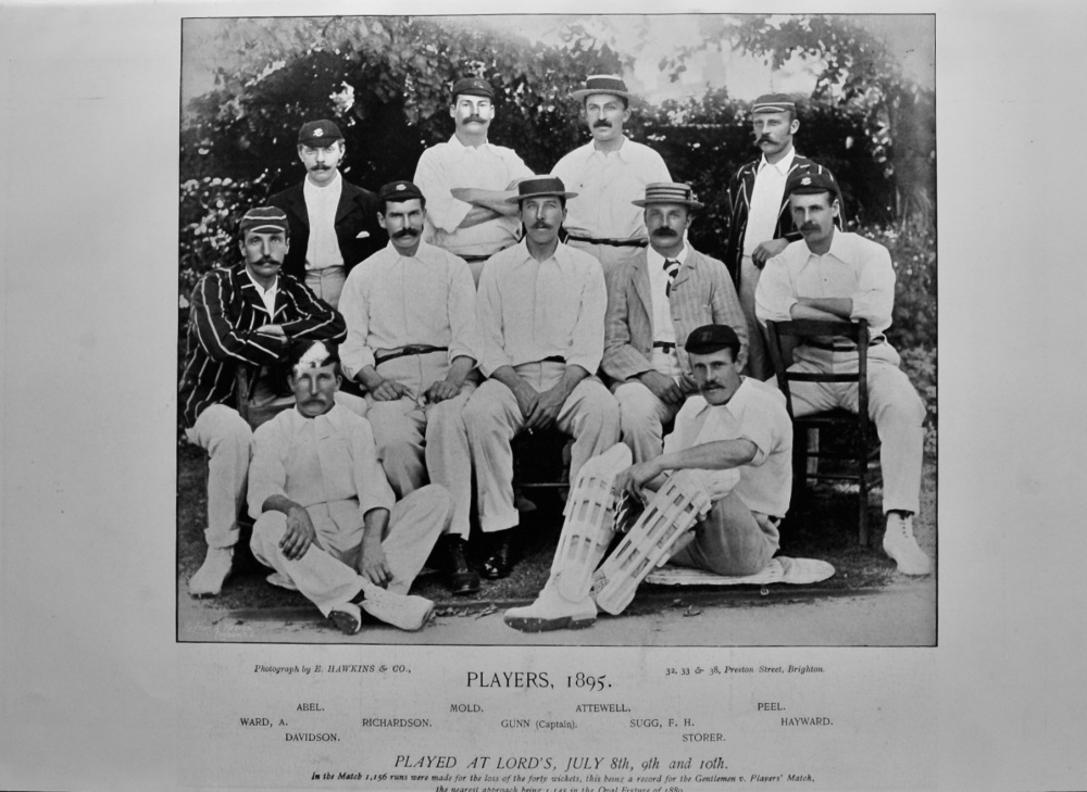 PLAYERS,  1895.  (Team Photo)  