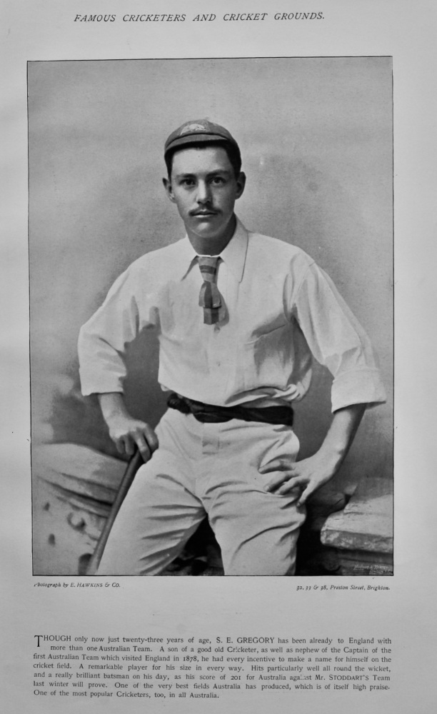 Sydney Edward Gregory    &    Richard Cameron North Palairet.  1895.  (Cricketers).