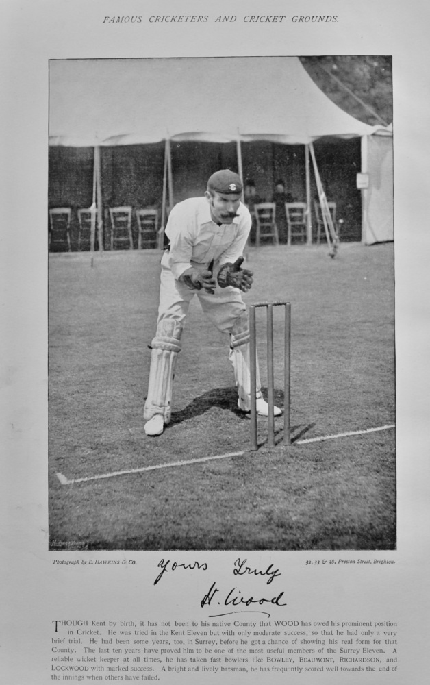 Henry Wood   &   Yorkshire, Team.   1895.  (Cricket)