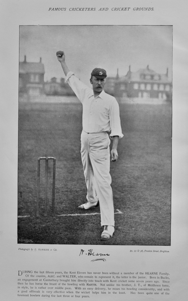 Walter Hearne   &   Harry Graham.  1895.  (Cricketers).