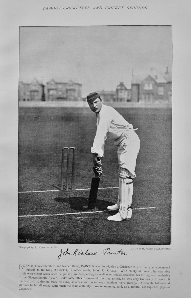 John Richard Painter   &   Somerset Team Photo.  1895.  (Cricket)