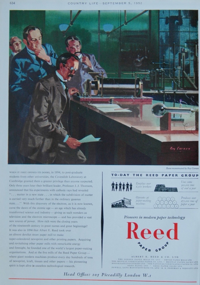 Colour Advert for "Reed" Paper Group - 1952