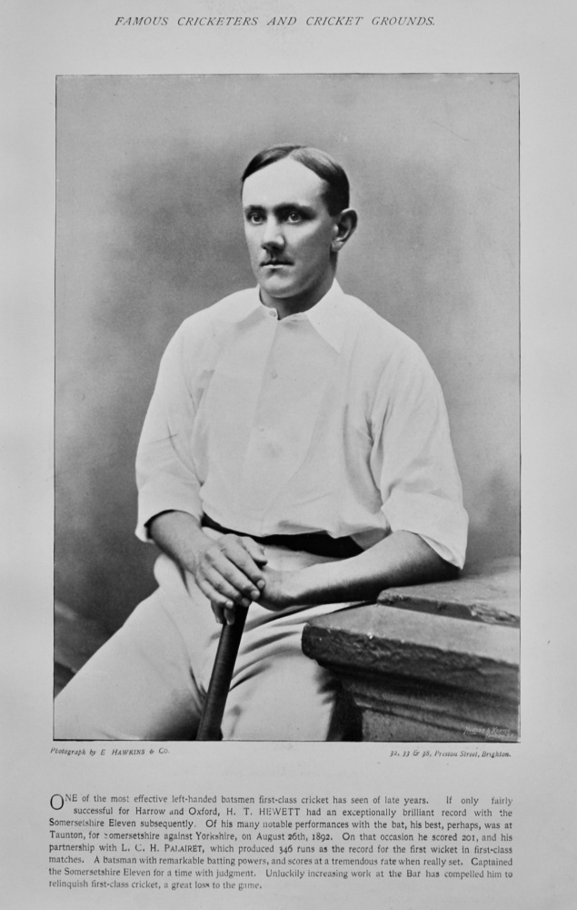Herbie Tremenheere Hewett.  1895.  (Cricketer).