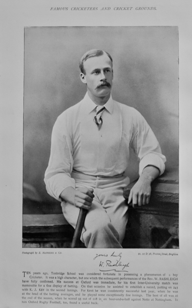 William Rashleigh   &   Walter Humphreys.  1895.  (Cricketers).