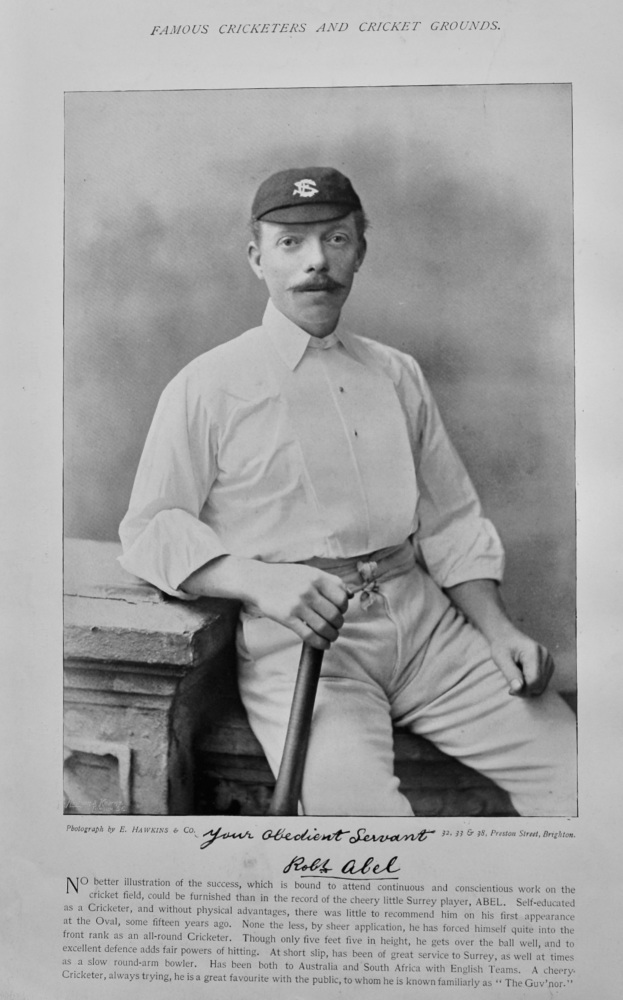 Robert Abel    &    Lancashire  Team Photograph.   1895.