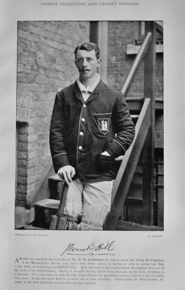 John Ernest Hill   &   Robert Henderson.   1895.  (Cricketers.)