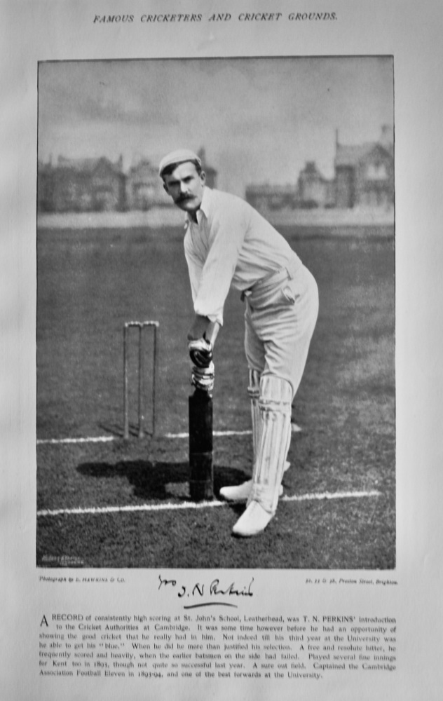 Thomas Norwood Perkins   &   Middlesex  (Team Photo).  1895.  (Cricket)