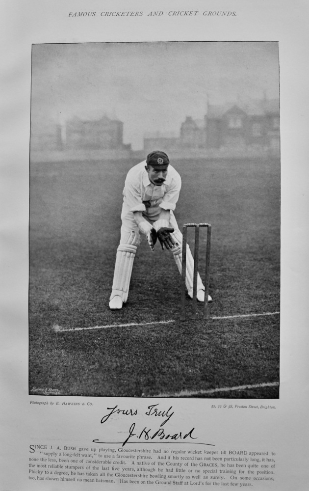 John Henry Board   &   George Brann,  1895.  (Cricketers)
